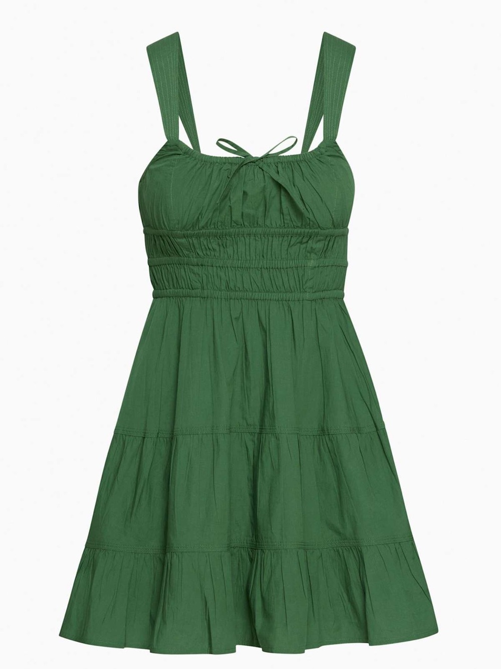 Aritzia Martine Poplin Dress in Nori Green